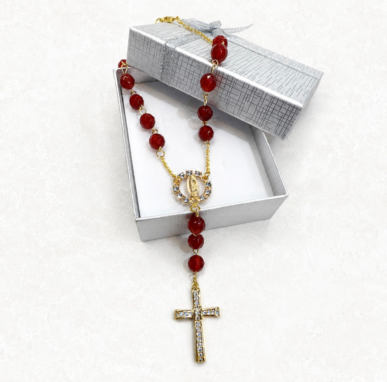 Scarlet Devotion Car Rosary