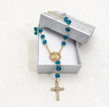Teal Serenity Car Rosary