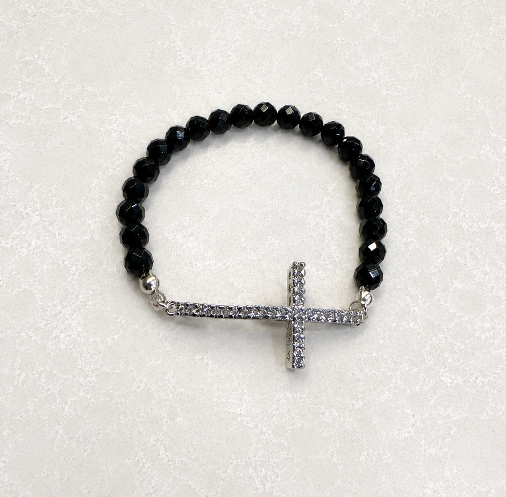 Mens Silver Creed Bracelet