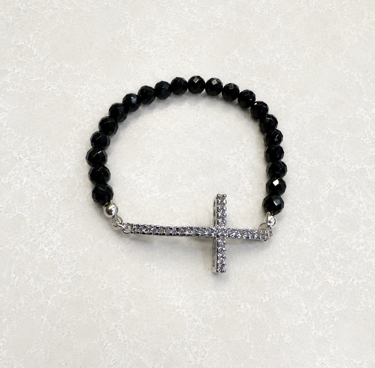 Mens Silver Creed Bracelet