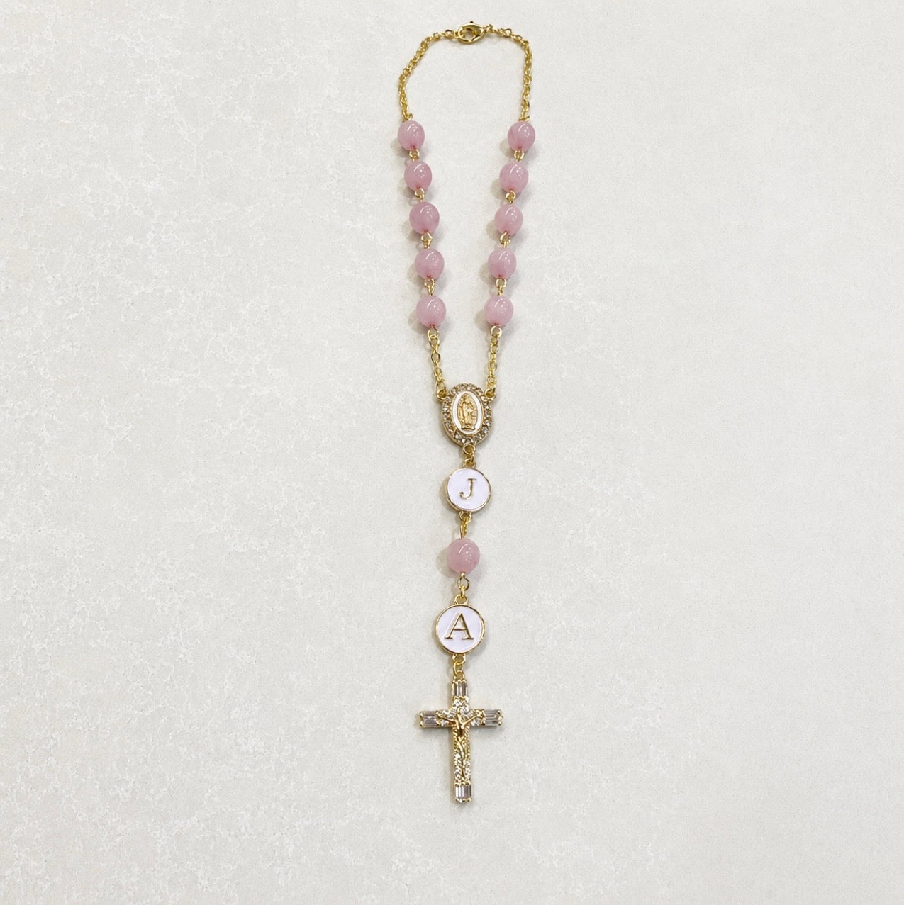 Sacred Blush Car Rosary