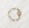 Pearl and Crystal Hope Bracelet