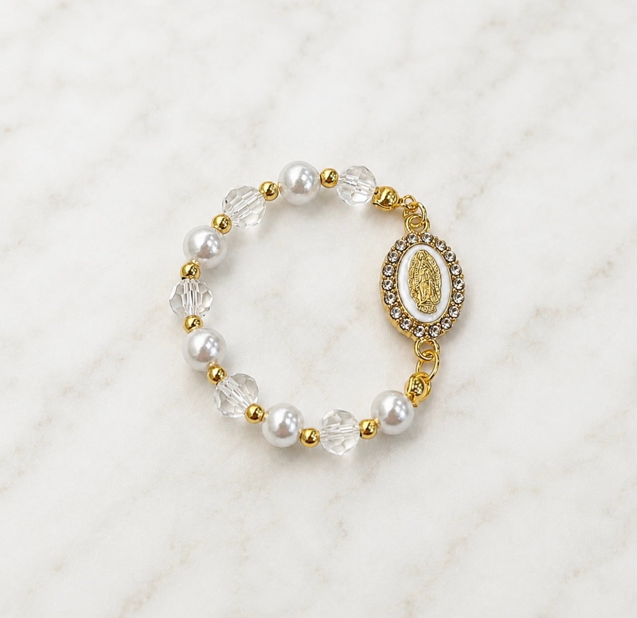 Pearl and Crystal Hope Bracelet